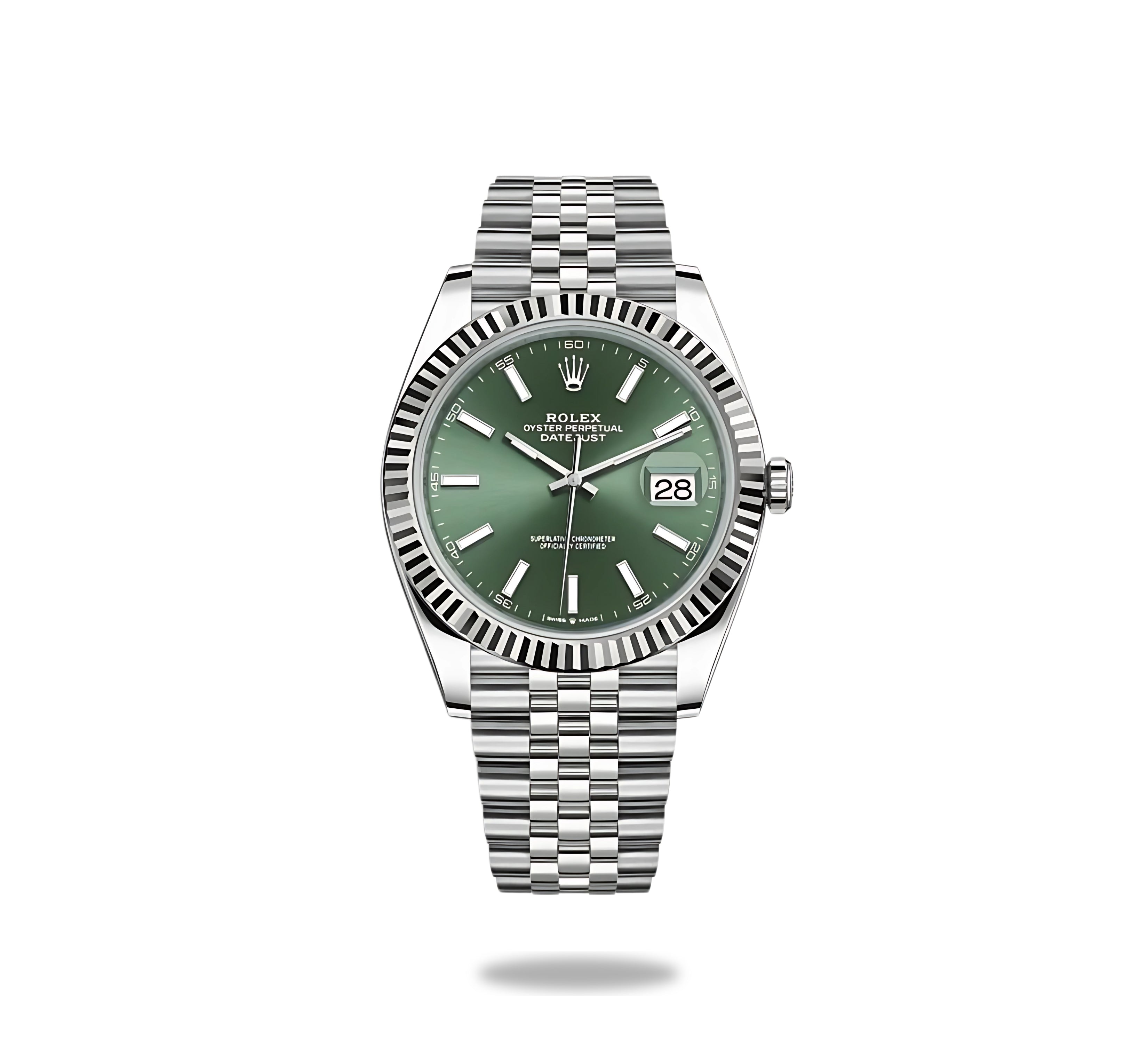 Rolex Datejust Silver/Green